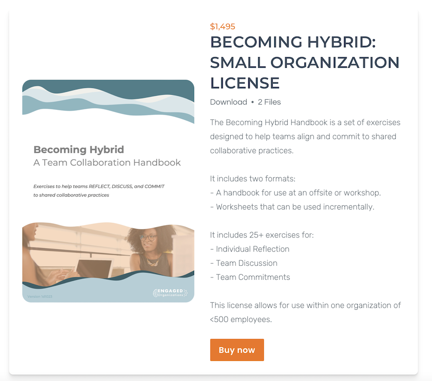 Becoming Hybrid Handbook for Small Organizations